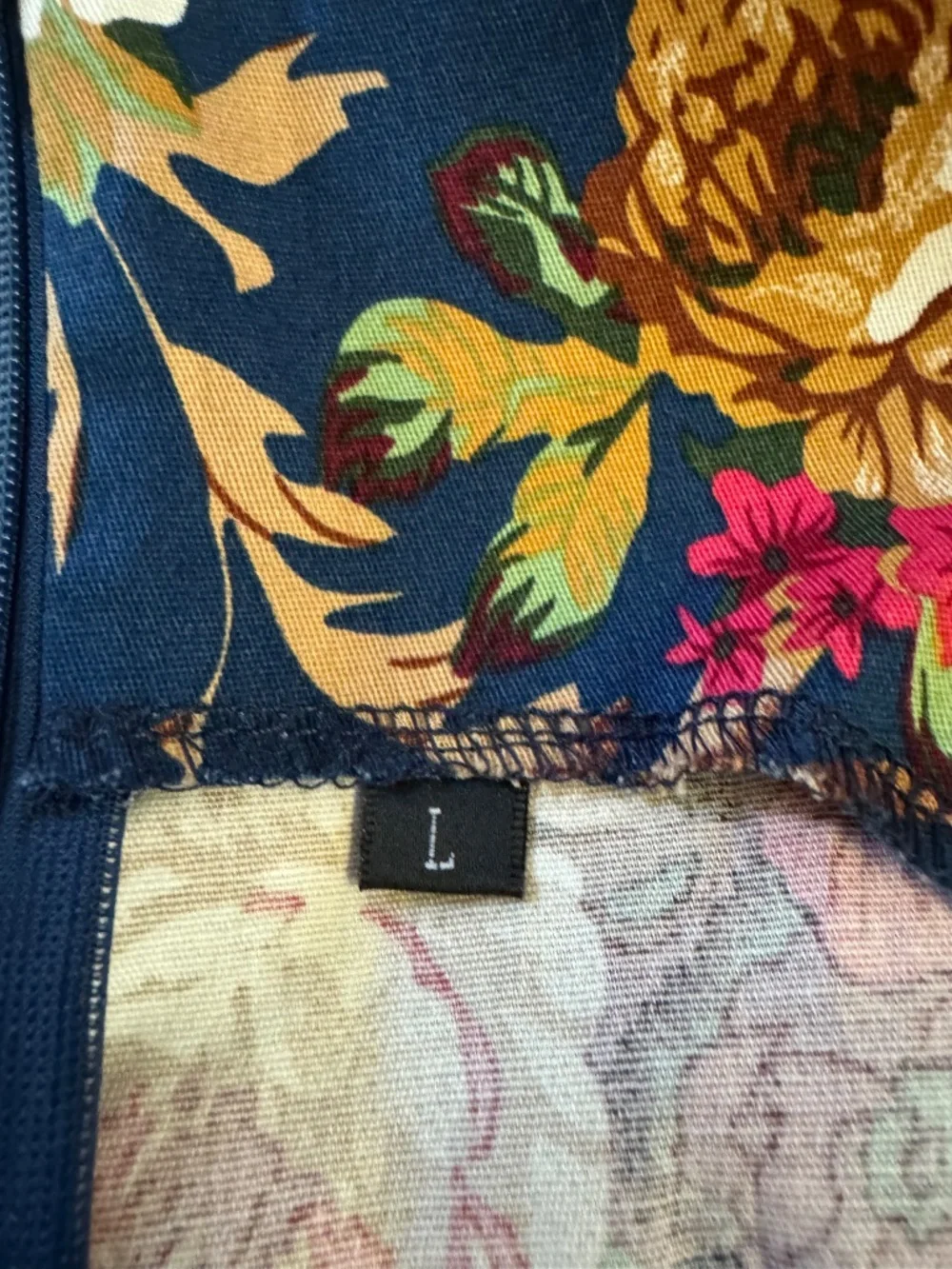 Blue Floral Midi Tea Dress Size Large